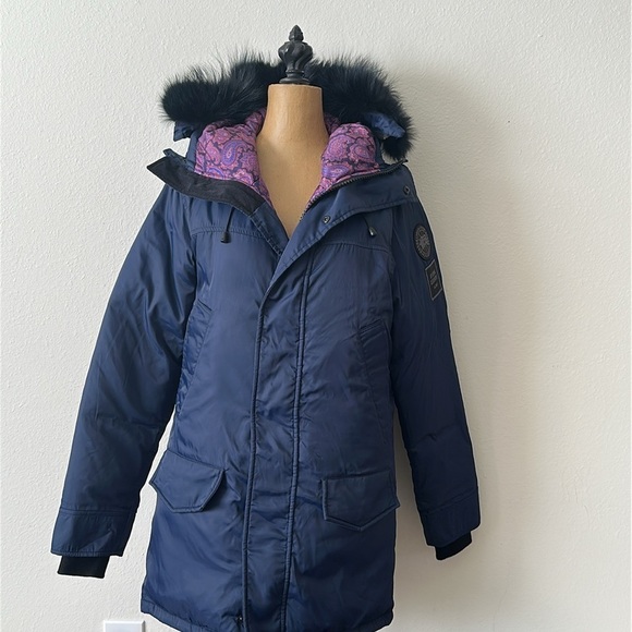 Canada Goose x Opening Ceremony XS men’s would fit women’s M Langford Parka Navy - Picture 10 of 16